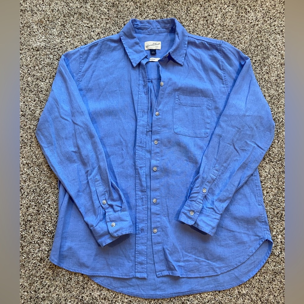 Women’s Blue Button Down Shirt